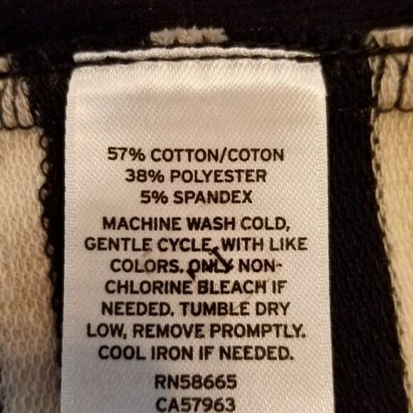 Caslon (Nordstrom) Black/White Striped Sweater/Sweatshirt/MOTO Jacket Size Small - Picture 6 of 13